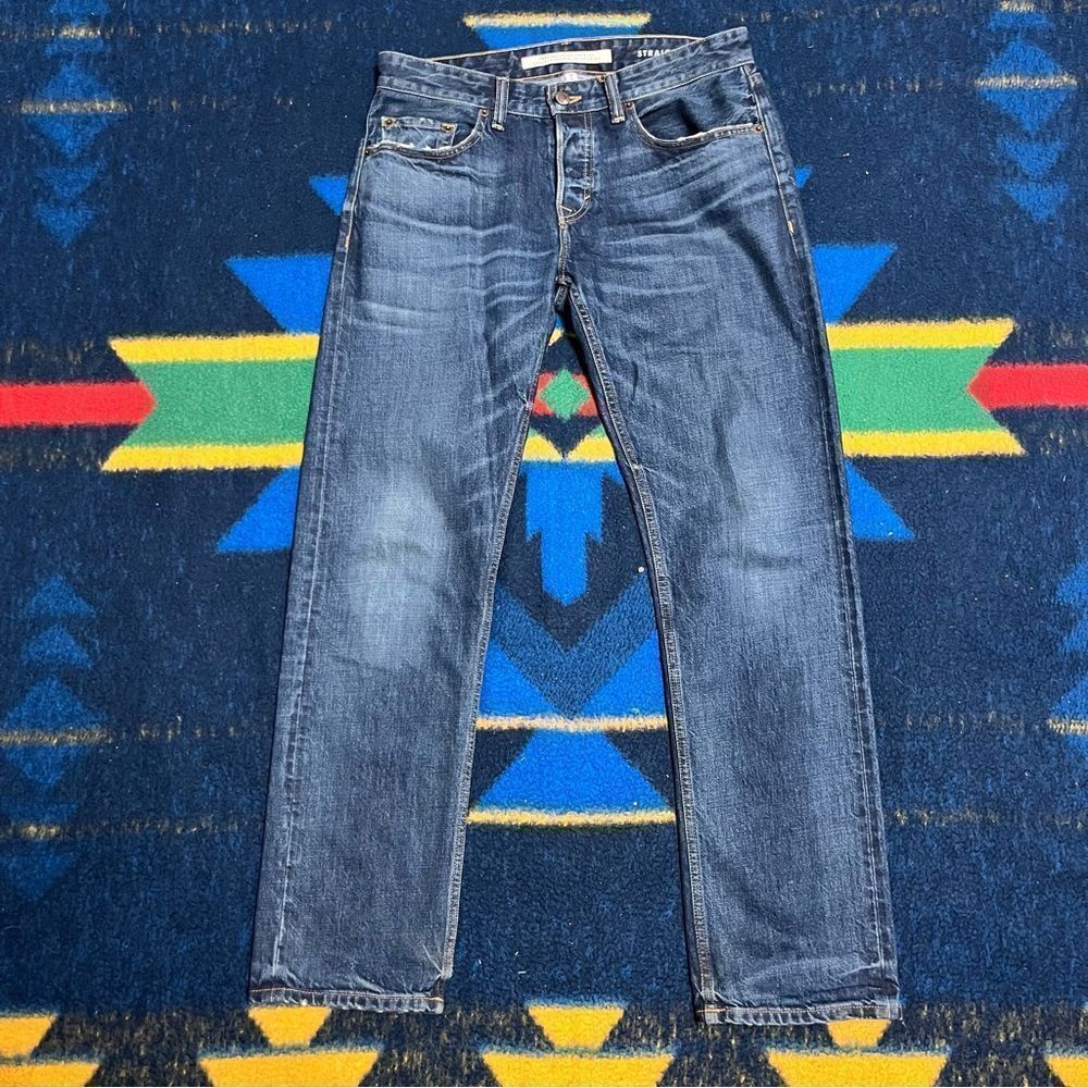Banana Republic Straight Jeans in Medium Blue